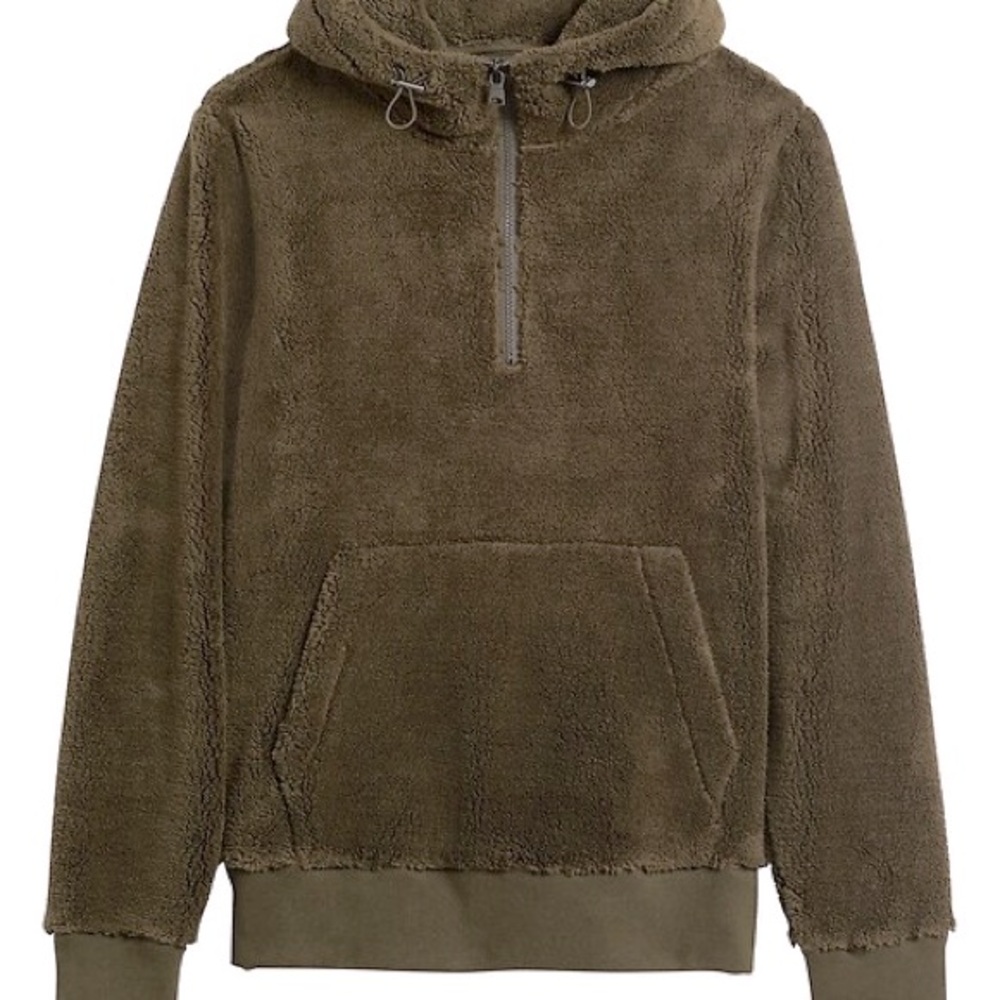 Banana Republic SHERPA HALF-ZIP HOODIE